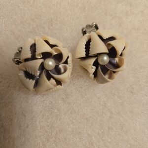 Elegant Cream  Clip-On Earrings